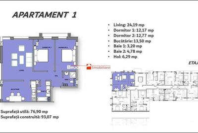 Apartament cu 3 camere în Cantemir - 4