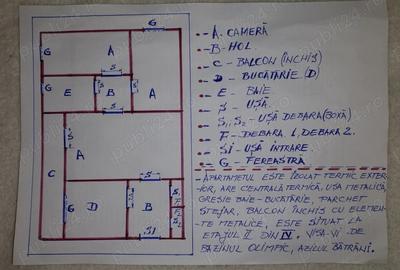 Apartament conf.2,semidecomandat,3 cam.et.2, din 4. - 1