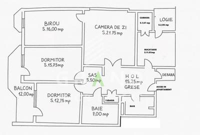 Apartament spatios de inchiriat | 4 camere | 2 bai | Republicii/Casa de Cultura - 1