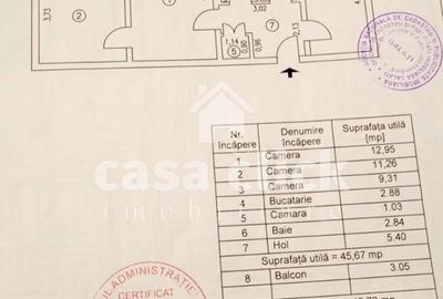 Apartament cu 3 camere semidecomandat, mobilat în Micro 19 - 6