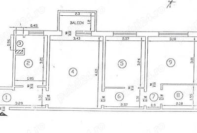 Apartament cu 3 camere semidecomandat, mobilat în Zimbru - 1
