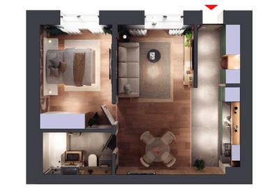 Apartament 2 camere 2E parter | HILS Titanium Ansamblu rezidential nou - 3