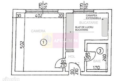 Garsonieră decomandată în 13 Septembrie - 2