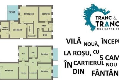Casă cu 5 camere cu Teren 303 Mp în Fântânele