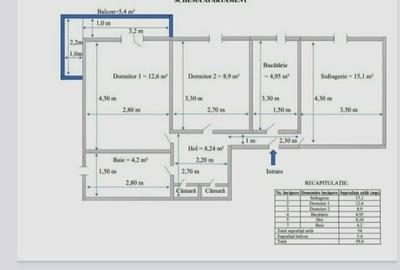 Apartament cu 2 camere decomandat în Central - 7
