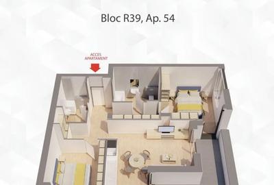 Apartament cu 4 camere decomandat, mobilat în UTA - 11