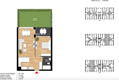 Apartament cu 2 camere în Pipera