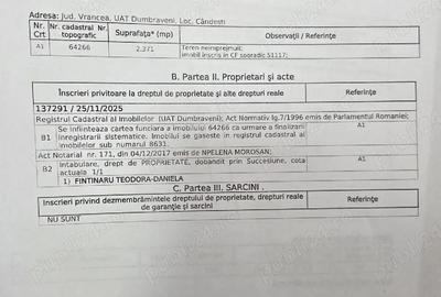 Teren de 2371 mp, în Cândești - 2