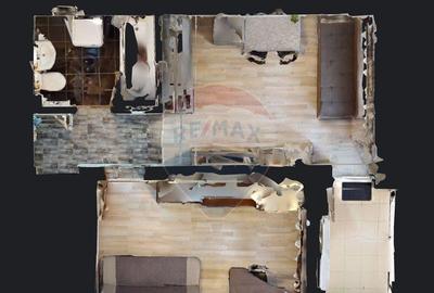 Apartament cu 2 camere semidecomandat, mobilat în Tractorul - 4