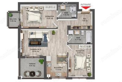 Apartament cu 3 camere în Central - 7