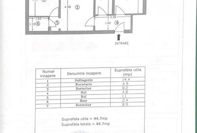 Apartament cu 3 camere semidecomandat în Trivale - 1