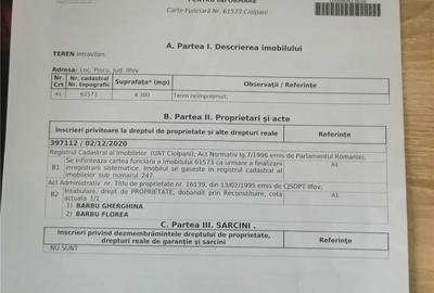 Teren de 4300 mp, în Piscu - 1
