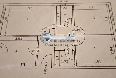 Apartament cu 3 camere decomandat în Central