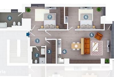 Apartament cu 3 camere în Floreasca - 2