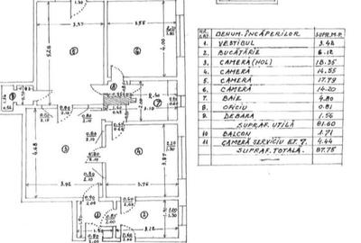 Apartament cu 4 camere semidecomandat, mobilat în Calea Călărașilor - 13