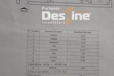 Cartier BULARGA - Apartament 3 camere 51,51 mp mobilat si utilat Cartier BULARGA - Apartament 3 camere 51,51 mp mobilat si utilat - 12