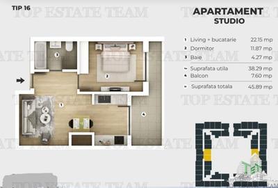 Apartament cu 2 camere decomandat, mobilat în Central - 1