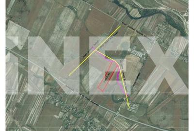 Teren intravilan 10,5 ha cu deschidere la drum, langa Autostrada - 1