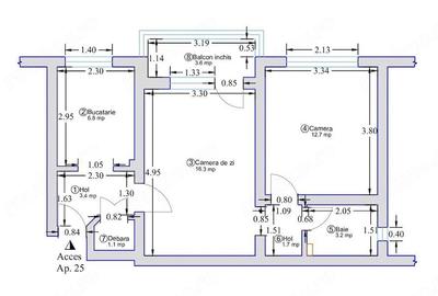 Apartament cu 2 camere semidecomandat în Rogerius - 8