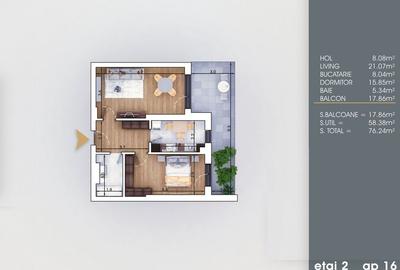 Apartament 2 camere 89 mp metrou Nicolae Teclu - 4