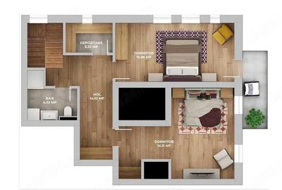 Apartament cu 3 camere decomandat în Avantgarden - 5
