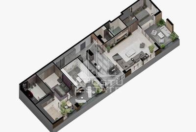 Apartament cu 4 camere semidecomandat în Aradului