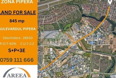 Teren Construcții intravilan de 846 mp, în Pipera - 2