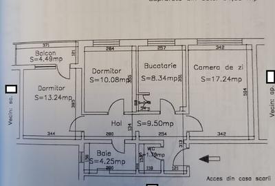 Apartament 3 camere decomandat etaj 1 Zona Faleza Nord - 15