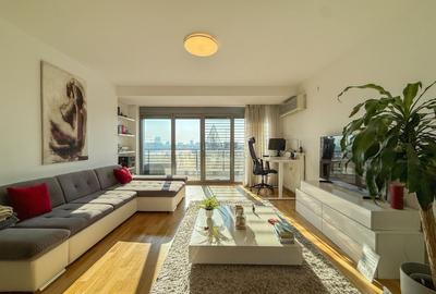 Apartament cu 2 camere semidecomandat, mobilat în Băneasa