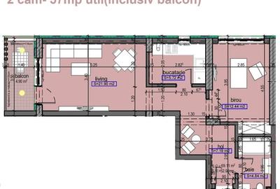 Apartament 2 camere Tomis Nord Campus - 10