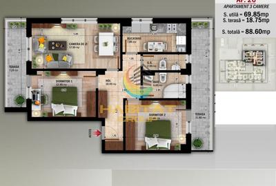 Apartament cu 3 camere decomandat în Nicolae Grigorescu - 2