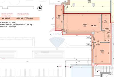 De vanzare Apartament cu 2 camere, 48 mp utili,  Central  Et. 3 - 4