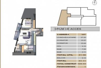 Apartament 3 camere de vanzare in Floresti - 2