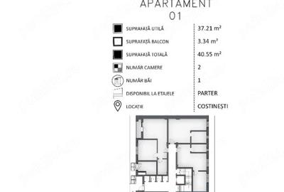Apartament cu 2 camere semidecomandat în Central - 2