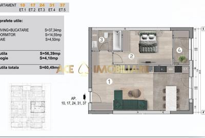 Apartament cu 2 camere în Berceni - 1