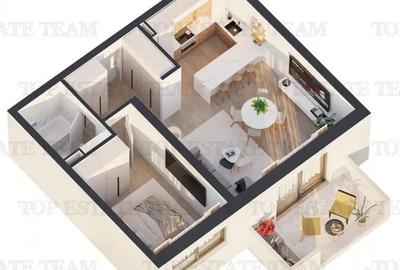 Apartament cu 2 camere decomandat în Antiaeriană - 3