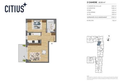 Apartament 2 camere cu bucatarie inchisa Corneliu Coposu - 2