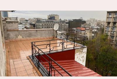 Romana  -  Magheru - garsoniera, mobilata si utilata,  metrou 2  min, terasa 30 - 8