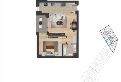Apartament de vanzare 2 camere  - La cheie - Bloc Nou - Dezvoltator Central - 2