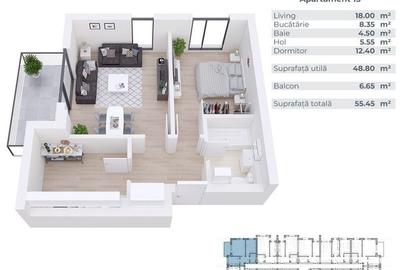 Apartament 2 Camere Sector 4 Metalurgiei 55Mp - 6