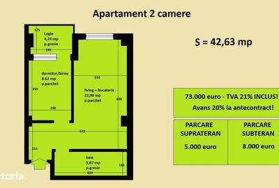 Apartament cu 2 camere în Miroslava - 4