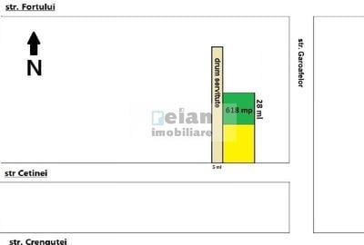 Domnesti - Str Cetinei, 697 Mp Intravilan, Deschidere 28, Utilitati - 1