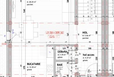 CASA TIP DUPLEX SEMIFINISATA DE VANZARE 250.000 EURO TVA INCLUS - TEREN 400 MP - 1