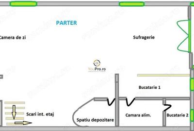 Casă cu 5 camere cu Teren 333 Mp în Central