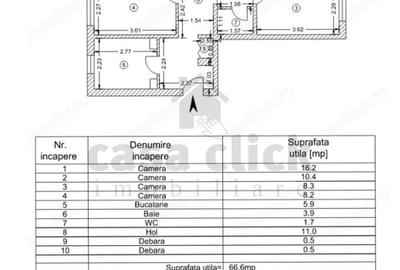 Apartament cu 4 camere decomandat în Micro 20