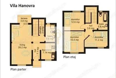 Vila P+E cu 3 dormitoare + garaj, teren 331 mp Cartier Europa - 1