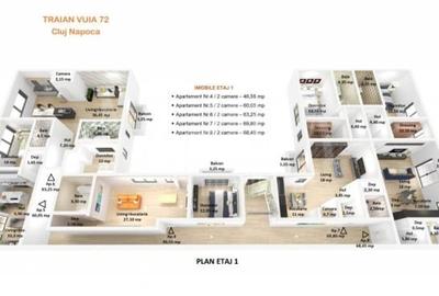 Apartament 2 camere de vanzare in Someseni, Cluj Napoca