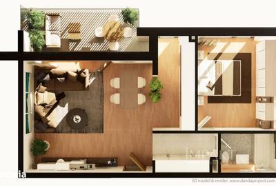 Apartament cu 2 camere semidecomandat în Între Lacuri - 1