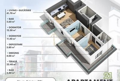 Satu Mare, Micro 17, Penthouse cu 2 dormitoare in complex nou - 3