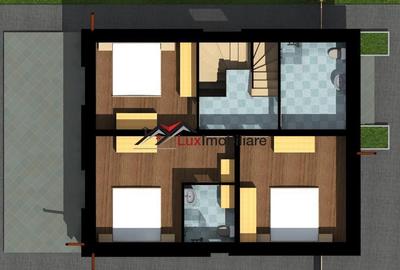 Casa superba semifinisata 120 mp utili + 450 mp teren liber. Zona Corusu. - 9